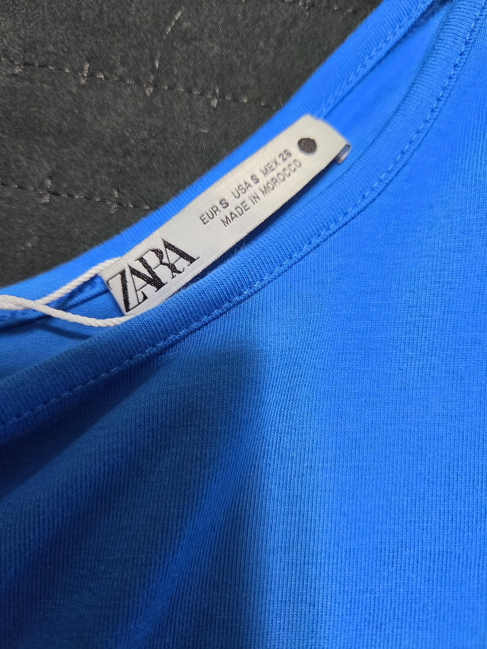 NWT - Zara Blue One-Shoulder Ruffle Top - Picture 6 of 6